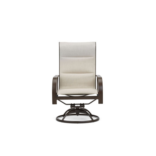 Winston Key West Padded Sling High Back Swivel Rocker Dining Chairs